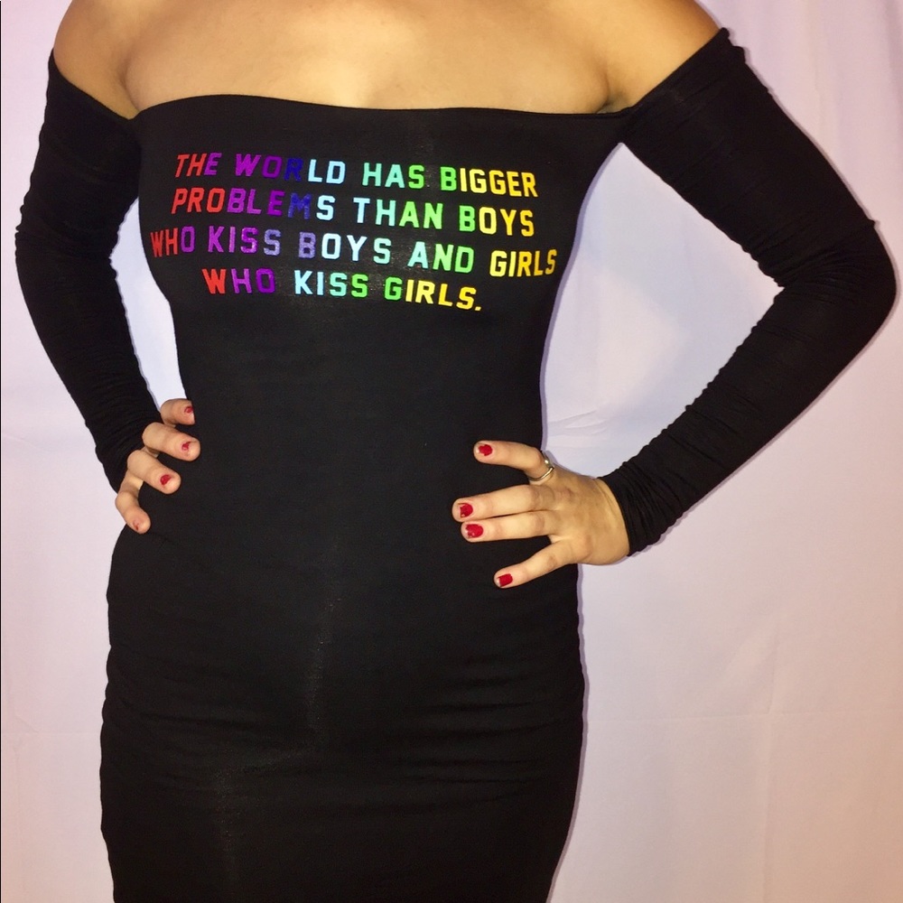 O Mighty Love Is Love Off The Shoulder Dress